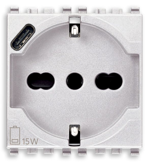 Gniazdo + USB-C — Biały