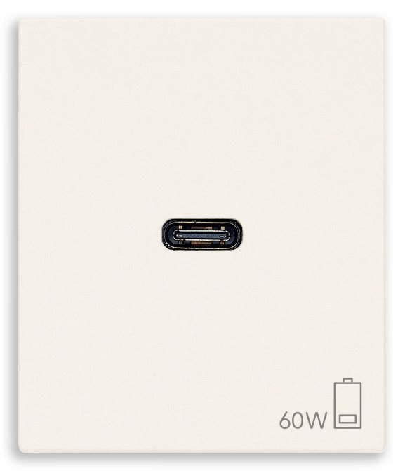USB-C 60 W — Biały