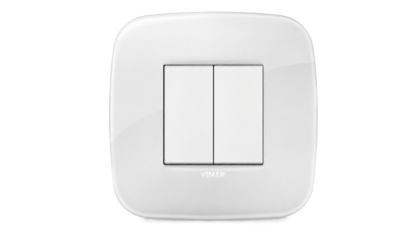 Biały bezbateryjny przycisk Philips Hue z zaokrągloną ramką Arke Round, Vimar 0K03906.06